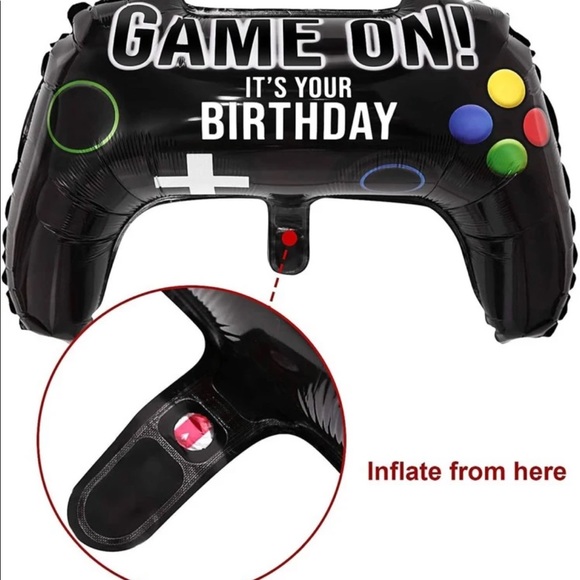 Gamepad Shaped Birthday Balloons, 4 pieces, New - Picture 3 of 3